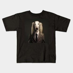 Saluki Dog in Suit Kids T-Shirt